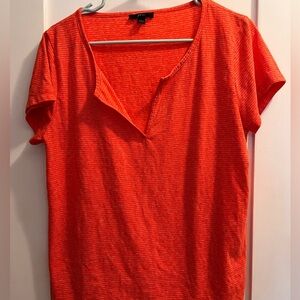 J Crew split neck tee. Size large.